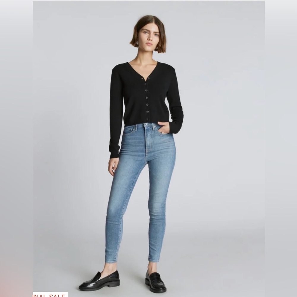 Everlane The Way-High Skinny Jeans Size 26 Organic Cotton Stretch Blue  New